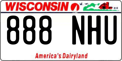 WI license plate 888NHU