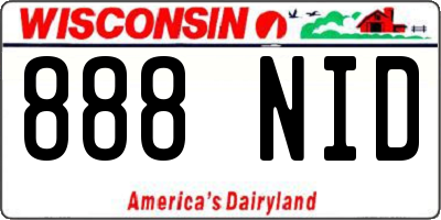 WI license plate 888NID