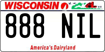 WI license plate 888NIL