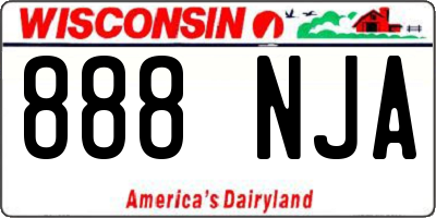 WI license plate 888NJA