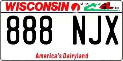 WI license plate 888NJX