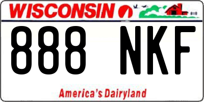 WI license plate 888NKF