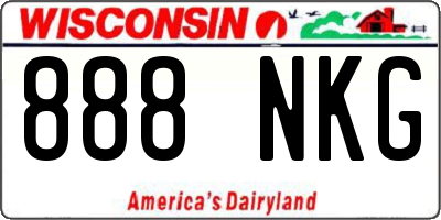 WI license plate 888NKG