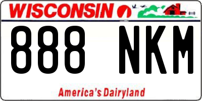 WI license plate 888NKM