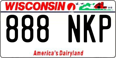 WI license plate 888NKP