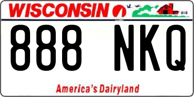 WI license plate 888NKQ