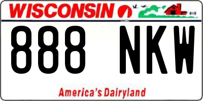 WI license plate 888NKW