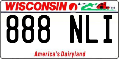 WI license plate 888NLI
