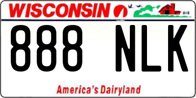 WI license plate 888NLK