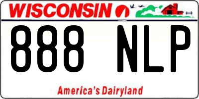 WI license plate 888NLP