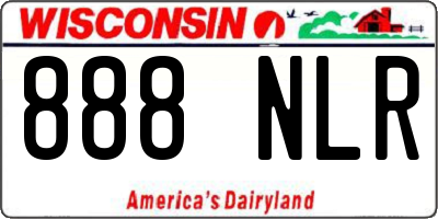 WI license plate 888NLR