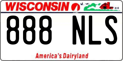 WI license plate 888NLS