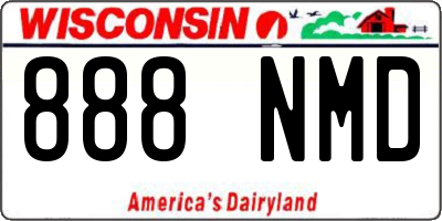 WI license plate 888NMD