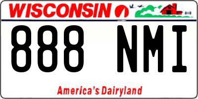 WI license plate 888NMI