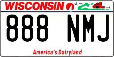WI license plate 888NMJ