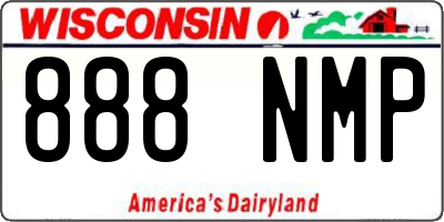 WI license plate 888NMP