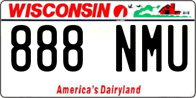 WI license plate 888NMU