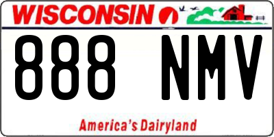 WI license plate 888NMV