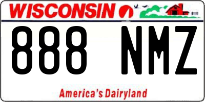 WI license plate 888NMZ