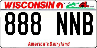 WI license plate 888NNB