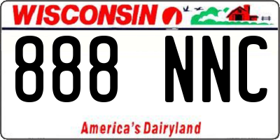 WI license plate 888NNC
