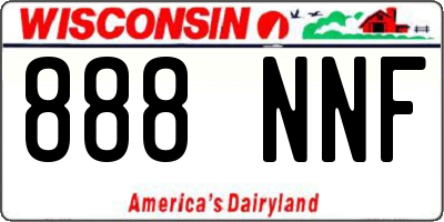 WI license plate 888NNF