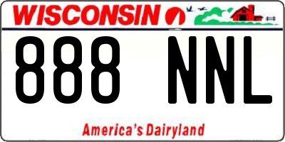 WI license plate 888NNL