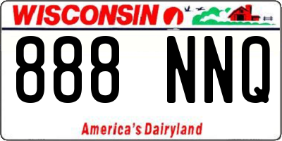 WI license plate 888NNQ