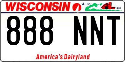 WI license plate 888NNT