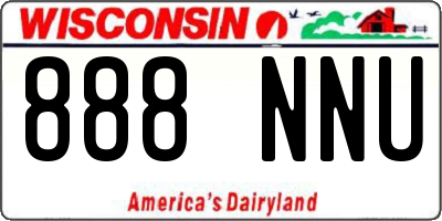 WI license plate 888NNU