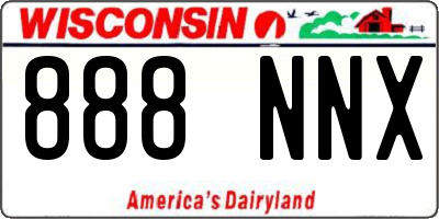 WI license plate 888NNX