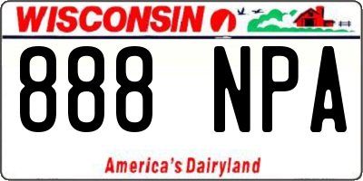 WI license plate 888NPA