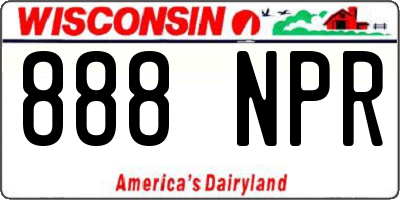 WI license plate 888NPR