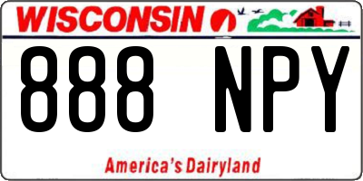 WI license plate 888NPY