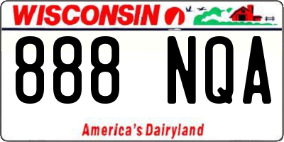 WI license plate 888NQA