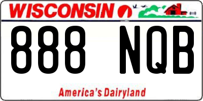 WI license plate 888NQB