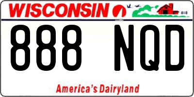 WI license plate 888NQD