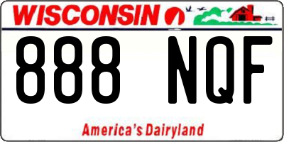 WI license plate 888NQF