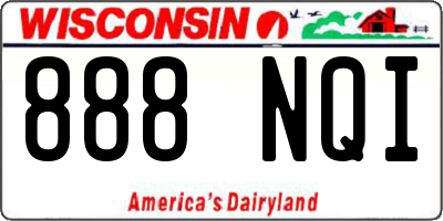 WI license plate 888NQI