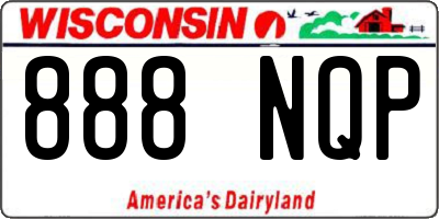 WI license plate 888NQP