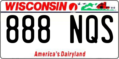 WI license plate 888NQS