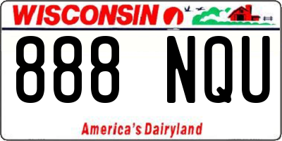 WI license plate 888NQU