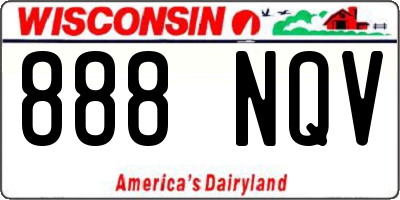 WI license plate 888NQV