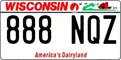 WI license plate 888NQZ