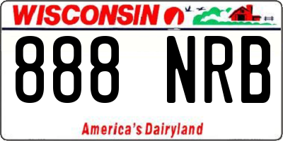 WI license plate 888NRB