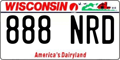 WI license plate 888NRD