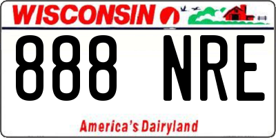 WI license plate 888NRE