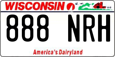 WI license plate 888NRH