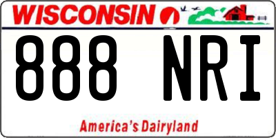 WI license plate 888NRI