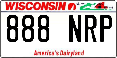 WI license plate 888NRP